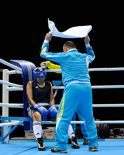 Amateur Boxing: Womens Olympic boxing test event Excel, East London