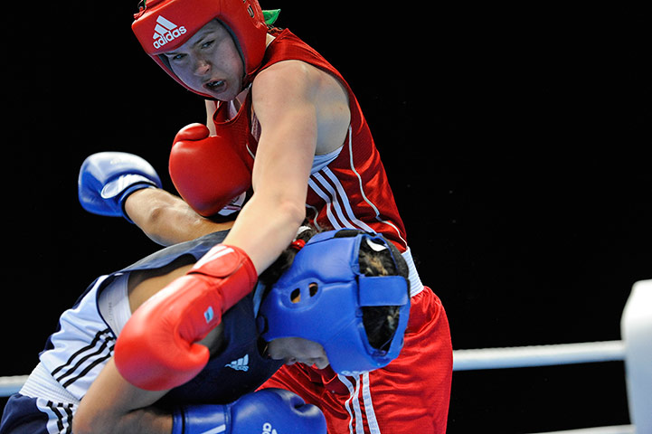 Amateur Boxing: Womens Olympic boxing test event Excel, East London