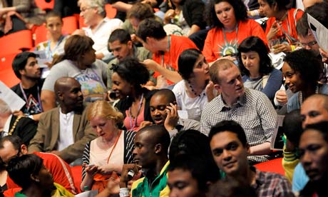 young people in a lecture hall