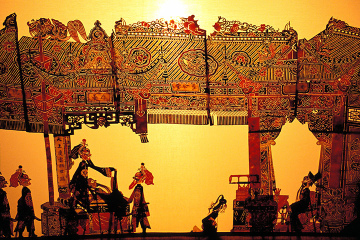 religious chinese shadow puppetry