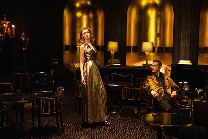 Golden age fashion: Pleated dress