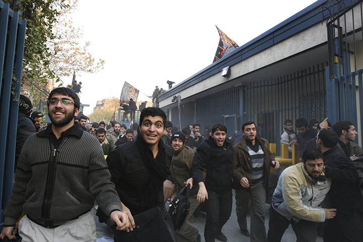 Tehran embassy: Iranian protesters enter the British Embassy, in Tehran