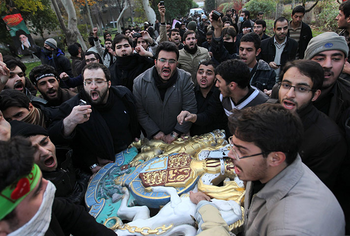 Tehran British embassy: Iranian Demonstrators Break In To British Embassy In Tehran