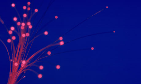 Fibre optics used in telecommunications