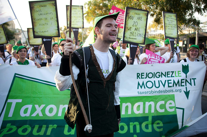 Anti-G20 in Cannes: pro  FTT activist