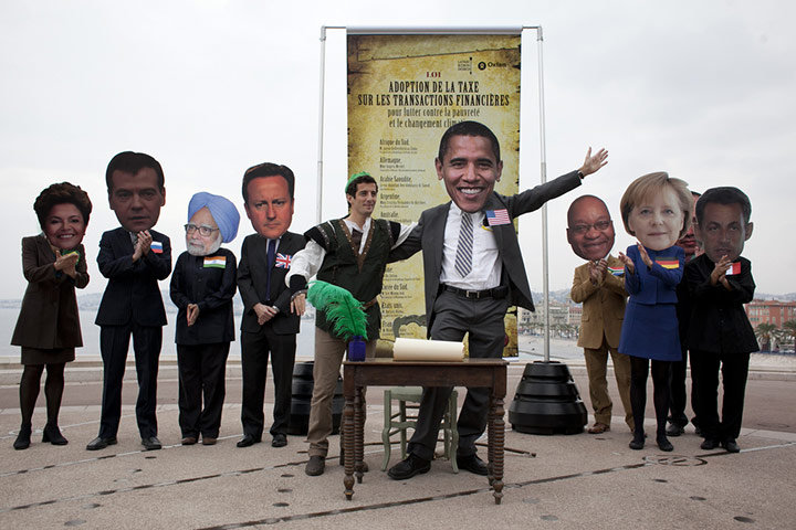 Anti-G20 in Cannes: Oxfam activist asking for FTT