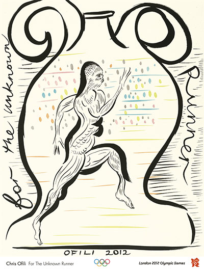 Official Olympic posters: Chris Ofili Olympic poster