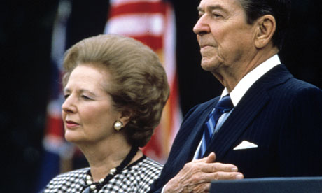 Margaret Thatcher and Ronald Reagan in Washington DC 1988