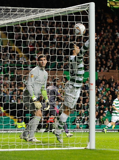 football: Celtic's goalkeeper Forster