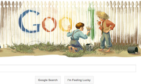 Mark Twain Google Doodle