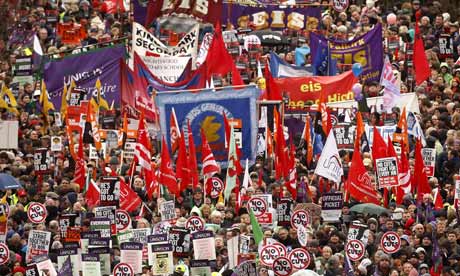 Strikes over public sector pensions hit services across UK as 2 million walk out