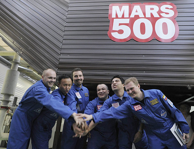 Mars500: 3 June 2010: Members of the Mars500 experiment 