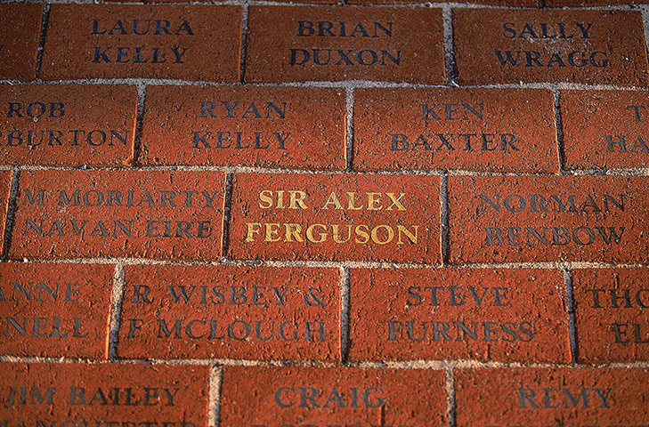 Fergie's 25 years: Brick at Old Trafford with Sir Alex Ferguson's name on it 