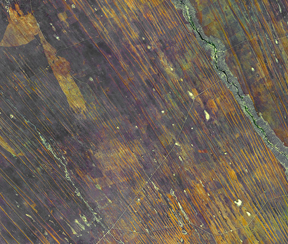 Satellite Eye on Earth: Northern Namibia  widespread bare and sinuous parallel dunes