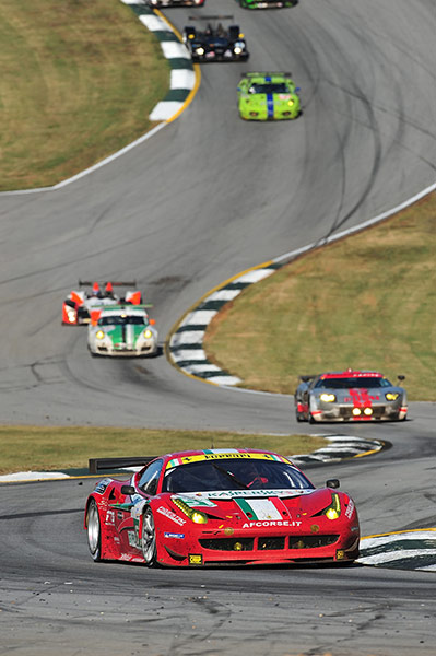 Petit Le Mans: Gianmaria Bruni drives the GT class winning AF Corse Ferrari 458 IItalia
