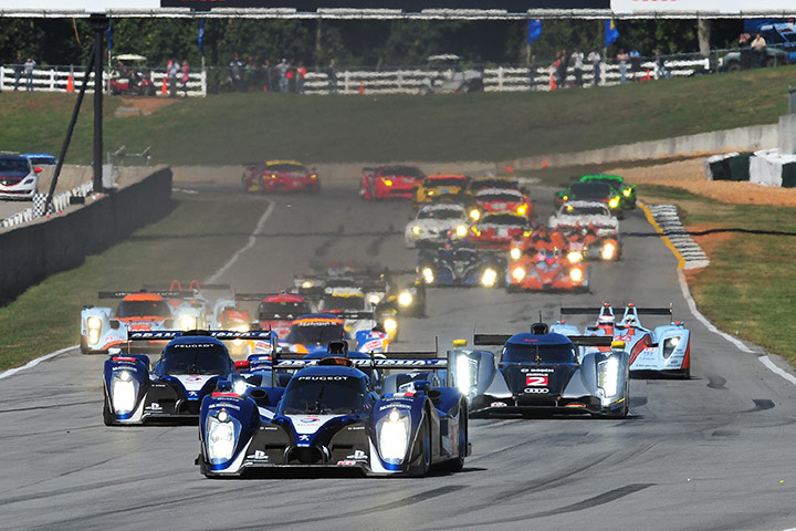 Petit Le Mans: Peugeot's Sebastien Bourdais at the start of the 2011 Petit Le Mans