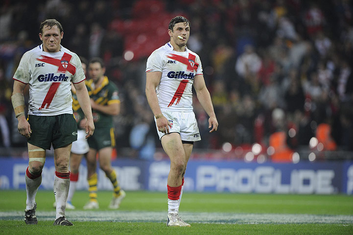 Gillette Four Nations: England's Ben Westwood & Jon Wilkin look dejected after losing to Australia