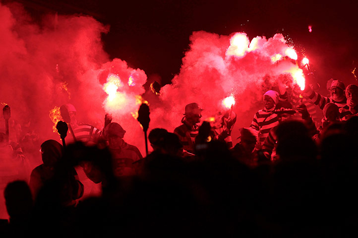 lewes bonfire: Revellers in blackface