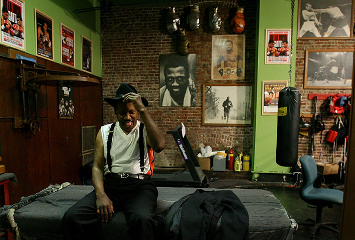 Joe Frazier: Joe Frazier at his gym in north Philadelphia 2006