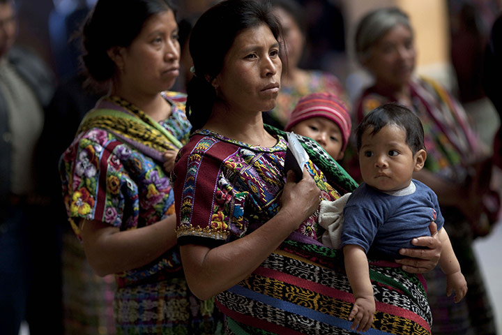 24 hours: San Juan Comalapa, Guatemala: Voters line up to cast their ballots 