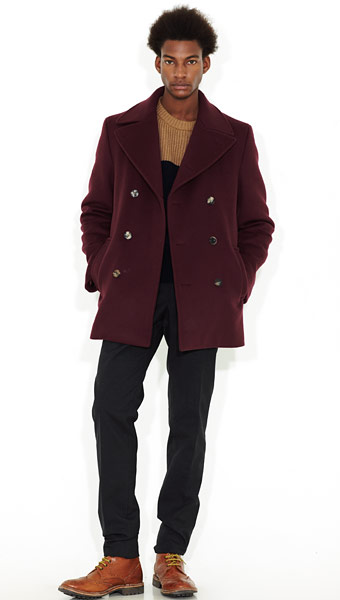 Line-up: Claret: Pea coat