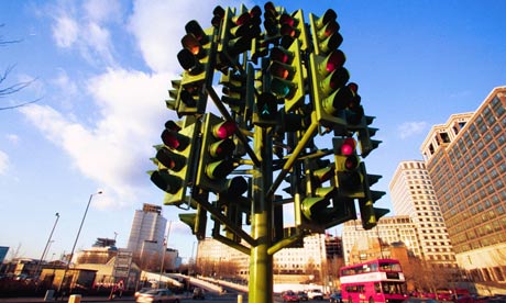 Traffic light sculpture
