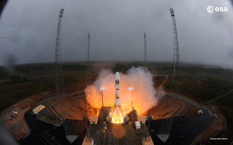 Month in Space: Soyuz lifts off for the first time from Europe’s Spaceport in French Guiana
