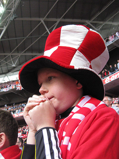 Your pictures: young football fan at Wembley