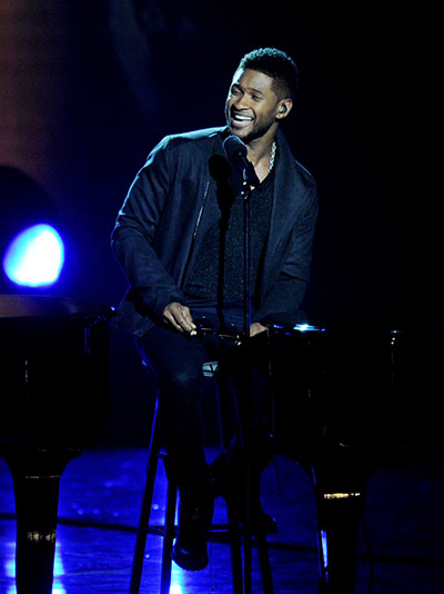 Grammy nominations: Usher performs during the nominations concert