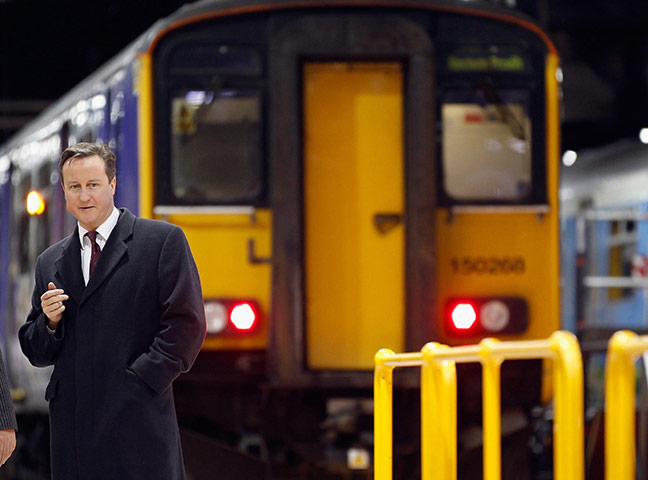 Week in business: Prime Minister David Cameron at Newton Heath rail depot 