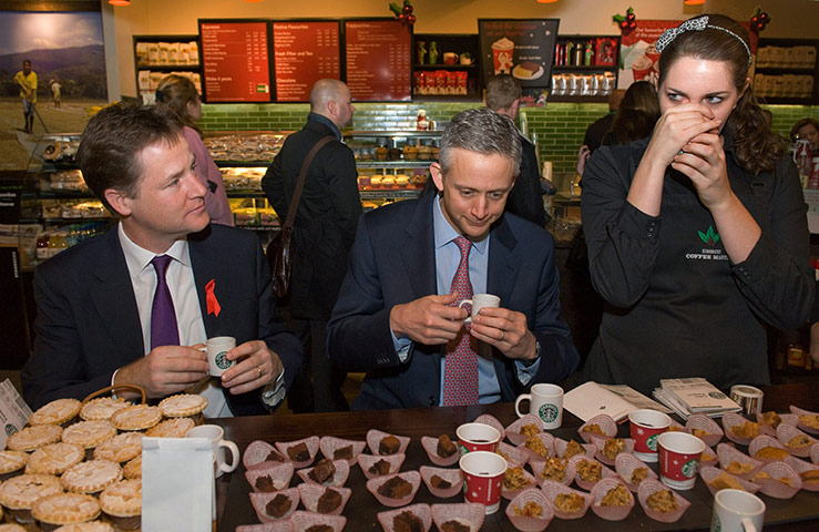 Week in business: Deputy Prime Minister Nick Clegg smells coffee aromas