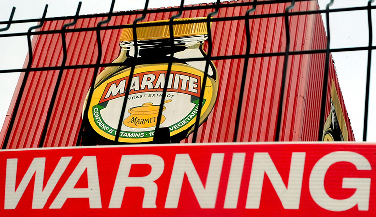 Week in business: A sign at the Unilever Marmite factory in Burton on Trent, Stafffordshire