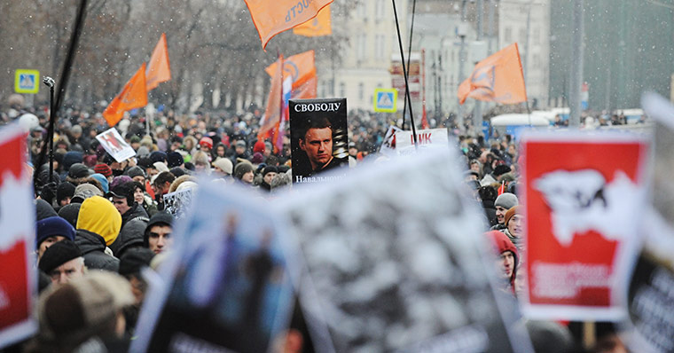 Moscow protests: A general view of the protesters