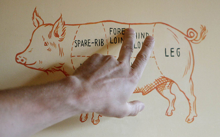 virtual Christmas gift: The Ginger Pig butcher's shop  evening butchery class 