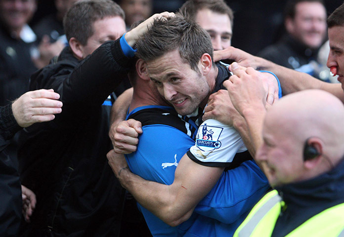 Man Utd targets: Yohan Cabaye of Newcastle United celebrates after scoring against Wigan