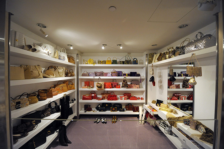 Elizabeth Taylor auction: Handbags and accessories owned by Elizabeth Taylor on display