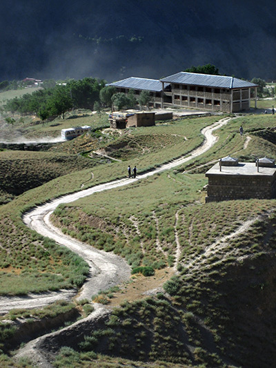 Declan Walsh: Chitral: Pakistani teenagers walk to class at Langlands School and College