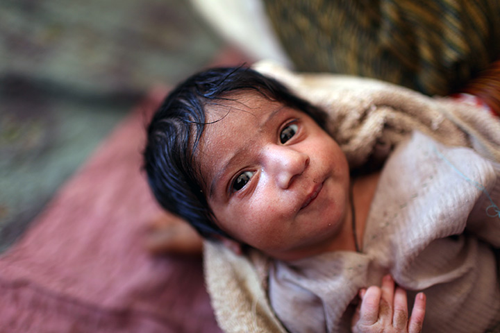 Declan Walsh: Karachi: Shehrban, a one-day old child from a flood affected community