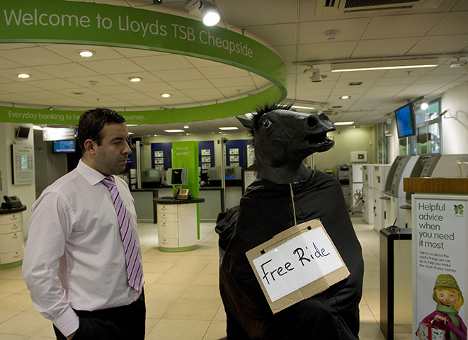 Week in Business: Occupy London protesters in a Lloyds Bank in central London