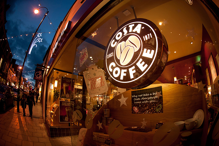 Week in Business: Costa coffee shop in Aberystwyth Wales