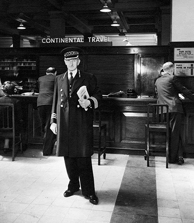 Week in Business: A man in a Thomas Cook uniform in 1955