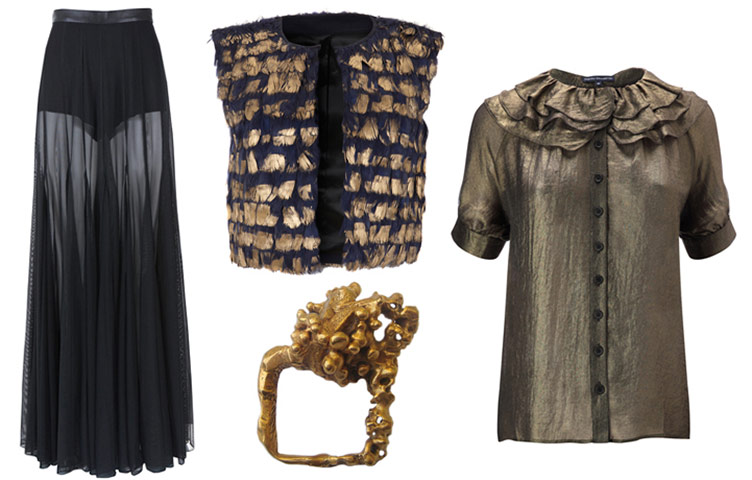 Key trends: Gold & Tux: Outfit