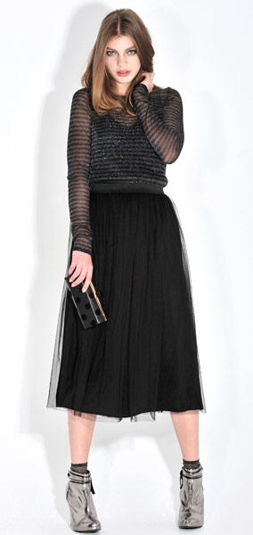 The line-up: Lurex & lamé: Stripe Lurex sweater