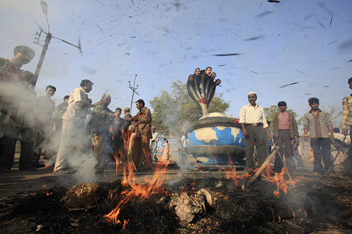 24 hours in pictures: Bhopal, India: Survivors of the Bhopal gas tragedy and other supporters