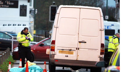Police officers stopped the van on London Road in Sunningdale, Berkshire.
