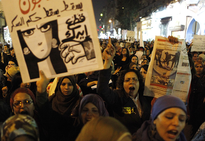 women protest in cairo: women protest in cairo