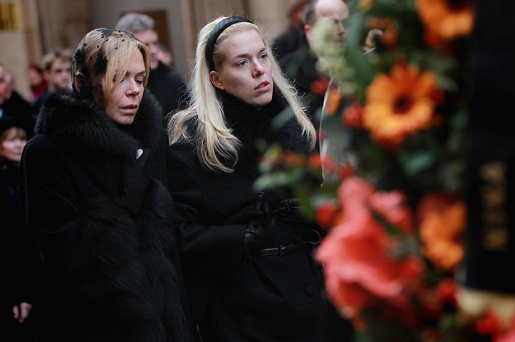 Vaclav Havel funeral: Vaclav Havel widow, Dagmar Havlova and her daughter Nina Veskrnova