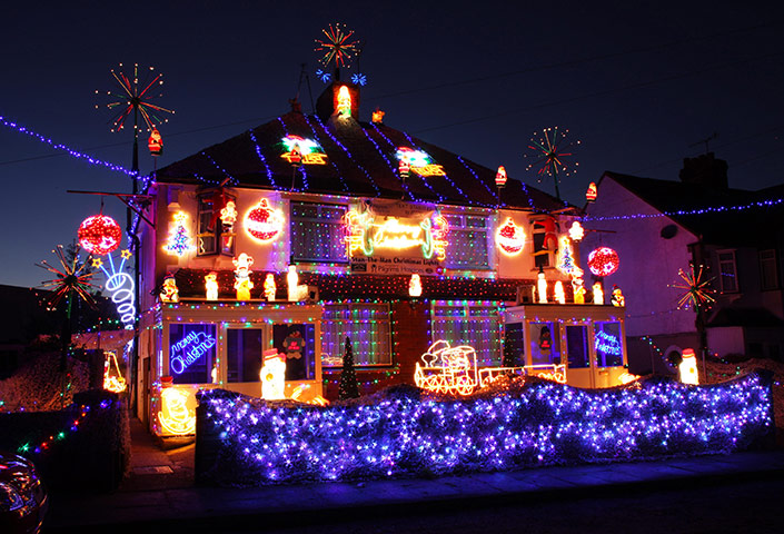 Christmas House Lights: Britain lights up for Christmas