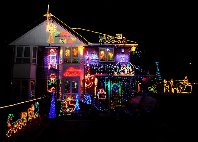 Christmas House Lights: Britain lights up for Christmas