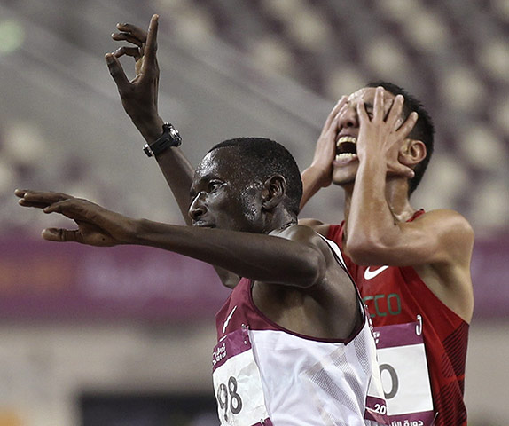 Week in Sport: Ali Kamal wins the men's 5000m gold medal at the 2011 Arab Games